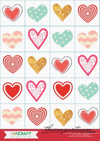 Sticker tim mẫu 6